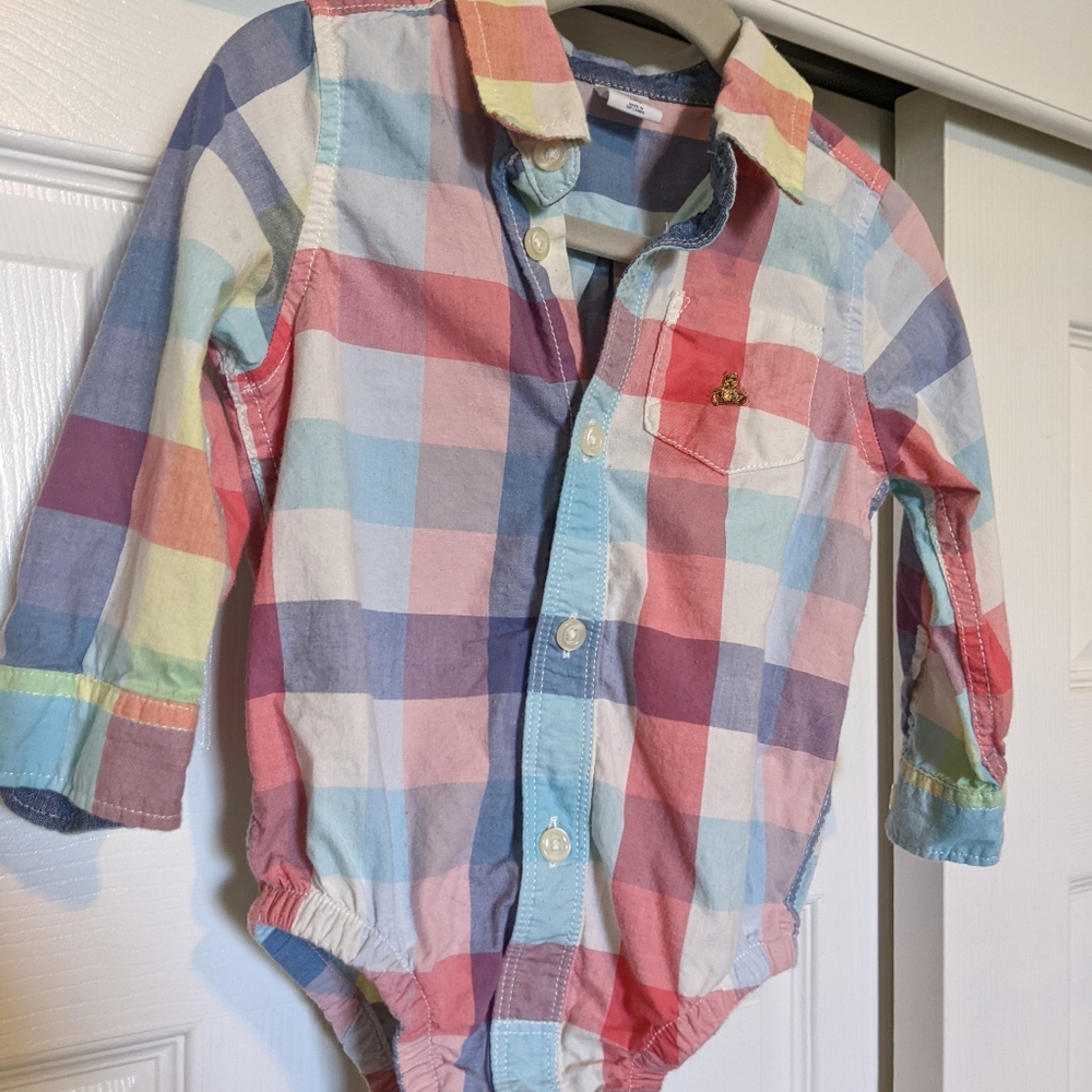 Gap Long Sleeved Baby/Toddler Button Down Onesie